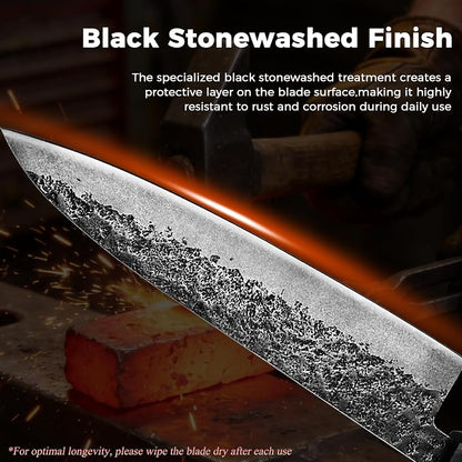 Kitory 8" Japanese Chef Knife, Sharp Gyutou Knives with Ergonomic Real Wood Handle, Professional Kitchen Knife for Home Cooks & Chefs, Premium 2026 Gift