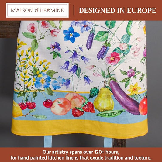Maison d' Hermine 100% Cotton Apron for women with Pocket Kitchen Chef Apron for Men Cooking Spring Summer