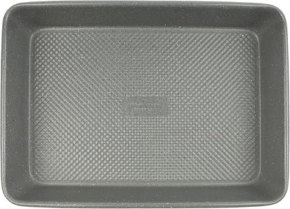 David Burke 13x9 Oblong Baking Pan – Carbon Steel, Non-Stick, PFTE & PFOA Free, Oven Safe with AirFlow Baking Technology – Gray Speckle