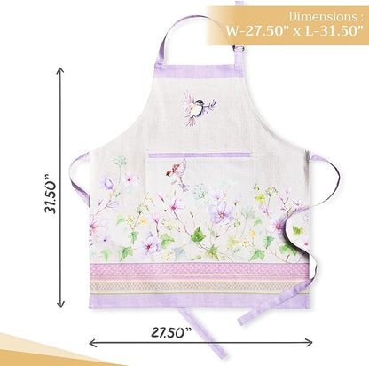 Maison d' Hermine 100% Cotton Apron for women with Pocket Kitchen Chef Apron for Men Cooking Spring Summer