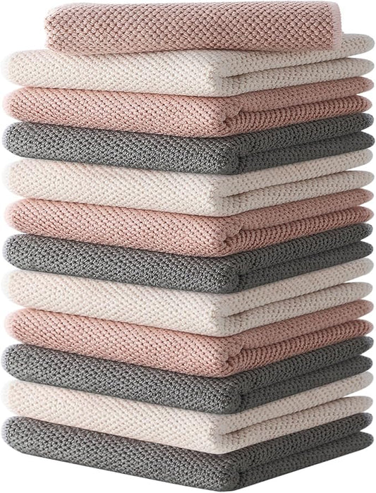 12Pack Barista Towels, Barista Microfiber Cloths, Coffee Cleaning Accessories for Espresso Machine, Steam Wand, Countertop,12”x12”