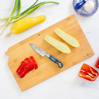 Totally Bamboo Destination Kansas State Shaped Serving and Cutting Board, Includes Hang Tie for Wall Display