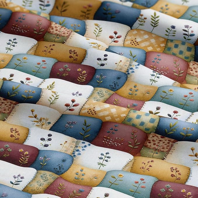 100% Cotton Fabric by the Yard – Turkish Quality Quilting & Sewing Fabric, 1 Yard x 1.69 Yards Wide, Patchwork Cotton for Crafts