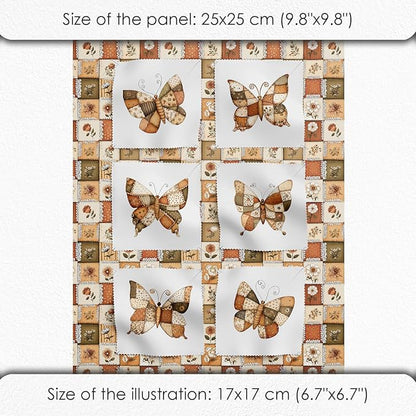 Cotton Patchwork Quilting Fabric Panel – 155×100 cm, 100% Cotton, Made in Türkiye (PRT_KUP 01-001) (Kup 01-031, Fabric Panel 53x155cm)
