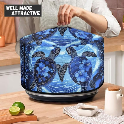 Ocean Turtles Slow Cooker Dust Cover with Pocket 6-8 qt Crock for Pot Keep Small Kitchen Appliance Clean Kitchen Home Accessories Ornate Patterns Decor Cover