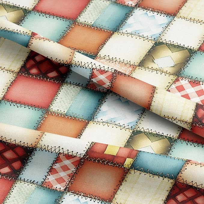 100% Cotton Fabric by the Yard – Turkish Quality Quilting & Sewing Fabric, 1 Yard x 1.69 Yards Wide, Patchwork Cotton for Crafts