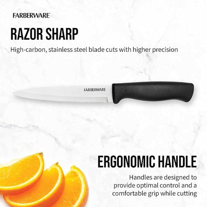 Farberware 5158146 EdgeKeeper Utility Knife, 4.5-Inch, Black
