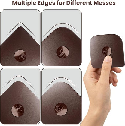 Pan Scraper, 5 Pcs Pot Scraper, Pan Scraper Plastic, Multifunctional Scraper Tool for Kitchen, Non-Slip, Food Safe, High Heat Resistant