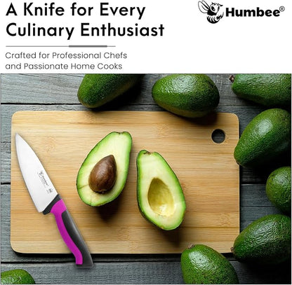 6-Inch Chef Knife, NSF Certified Razor-Sharp High Carbon Stainless Steel Blade – Ergonomic Color Coded Handle, Non-Slip Grip Kitchen Knife, DT-10 Series, Purple