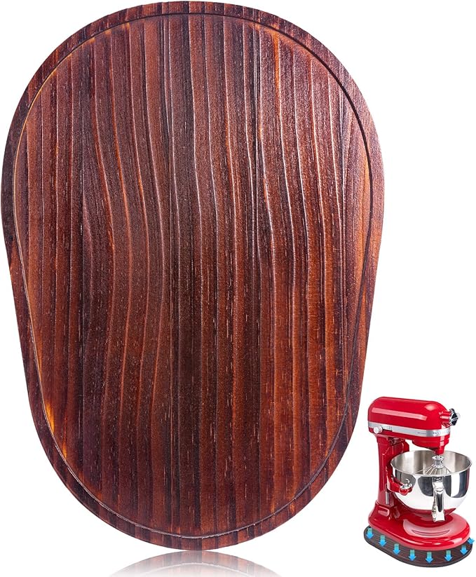 Stand Mixer Mat Compatible with Kitchenaid Bowl Lift 5-8 Qt Stand Mixer Kitchenaid Mixer Accessories, Appliance Sliders for Kitchen Appliance Wood Sliding Tray for Stand Mixer