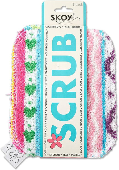 Skoy Cleaning Bundle - Cloth, Scrub, Blue Towel and Sink Holder – Environmentally Friendly, Kitchen & Household Use, Plastic-Free Packaging, Great Gift Idea!