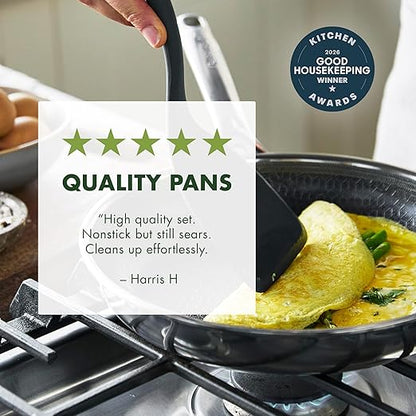 GreenPan Spectra 8" Frying Pan Skillet, Hybrid Tri-Ply Stainless Steel, PFAS-Free Ceramic Nonstick Textured Cooking Surface, Induction Cookware, Diswasher Safe, Oven & Broiler Temp to 850˚F