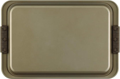 Anolon Bronze Nonstick Baking Pan With Lid / Nonstick Cake Pan With Lid, Rectangle - 9 Inch x 13 Inch, Brown