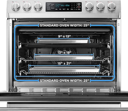 GRIDMANN 13" x 18" Commercial Grade Perforated Aluminum Baking Sheet Pan, Half Size Baking Tray - 12 Pans