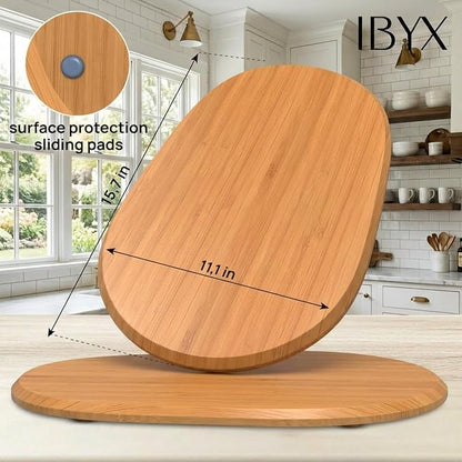 Ibyx Premium Bamboo Mixer Slider for KitchenAid 5-8 Qt Bowl Lift Stand Mixer - Food-Grade Appliance Slider Mat for Kitchen Countertop Storage Accessories (Natural)