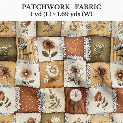 100% Cotton Fabric by the Yard – Turkish Quality Quilting & Sewing Fabric, 1 Yard x 1.69 Yards Wide, Patchwork Cotton for Crafts