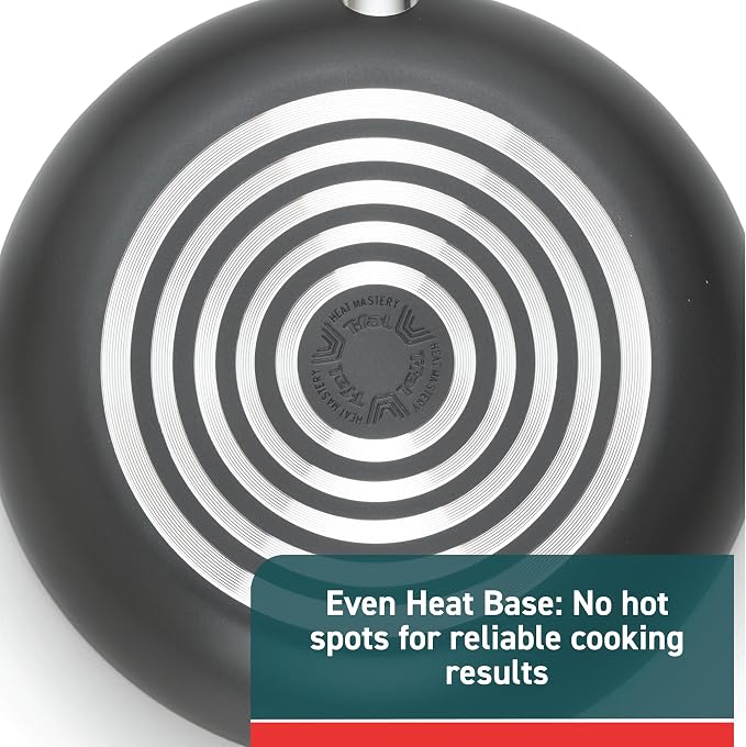 T-Fal Initiatives Non Stick Fry Pan 2 Piece Set, 8.5, 10 Inch, Oven Broiler Safe 350F, Cookware, Kitchen Cooking Set, Skillets, Frying Pans, Egg Pan, Omelet Pan, Pots and Pans, Dishwasher Safe, Black