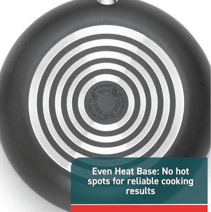 T-Fal Initiatives Non Stick Fry Pan 2 Piece Set, 8.5, 10 Inch, Oven Broiler Safe 350F, Cookware, Kitchen Cooking Set, Skillets, Frying Pans, Egg Pan, Omelet Pan, Pots and Pans, Dishwasher Safe, Black