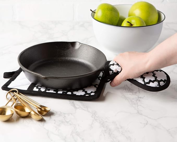 DII Lattice Basics Collection Kitchen Essentials, Pan Handle Set, White, 3, Piece