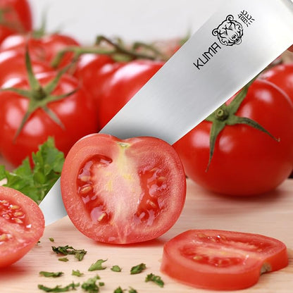 KUMA Multi Purpose Chef Knife Pro Bolster Edition (Set of 3) - 8 Inch Chef's Knife for Carving, Slicing & Chopping - Great Ergonomic Handle - Professional Kitchen Knives