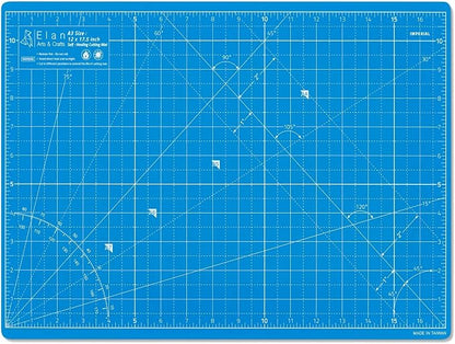 Elan Cutting Mat A3 Blue, Self Healing Cutting Mat 12x18 Inch, 5-Ply Craft Board Blue, Hobby Board for Crafts 12x18 Inch