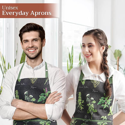 Maison d' Hermine 100% Cotton Apron for women with Pocket Kitchen Chef Apron for Men Cooking Spring Summer