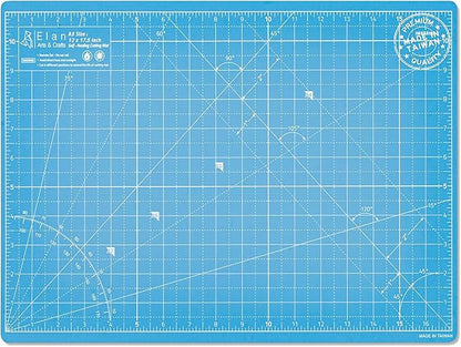 Elan Cutting Mat A3 Blue, Self Healing Cutting Mat 12x18 Inch, 5-Ply Craft Board Blue, Hobby Board for Crafts 12x18 Inch