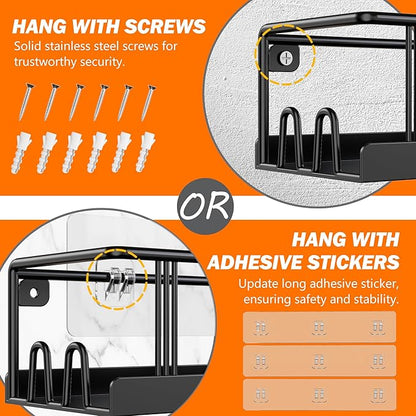 Bunoxea Spice Rack Wall Mounted 3 Pack, Space-Saving Spice Organizer for Spice Jars and Seasonings,Screw or Adhesive Hanging Spice Rack Organizer for Your Kitchen Cabinet,or Pantry Door | 3 Assorted Sizes Space-Saving Spice Rack, For Spice Jars & Seaso...