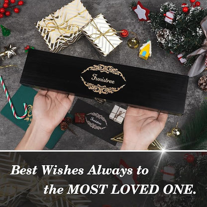Funistree Gifts for Men Fathers Day from Daughter Wife Son, Dad Gifts Best Dad Ever Kitchen Knife Gift Set with Wooden Box, Birthday Gifts Ideas for Men Husband, 8" Professional Chef Knife