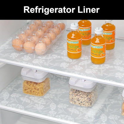 Cooyes Shelf Liner Drawer Liners, Shelf Liners for Kitchen Cabinets, Non-Adhesive Cabinet Liner, EVA Waterproof Non-Slip Refrigerator Liners for Kitchen Drawers