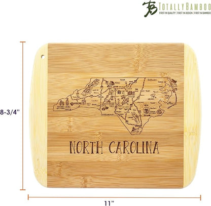 Totally Bamboo A Slice of Life North Carolina State Serving and Cutting Board, 11" x 8.75"