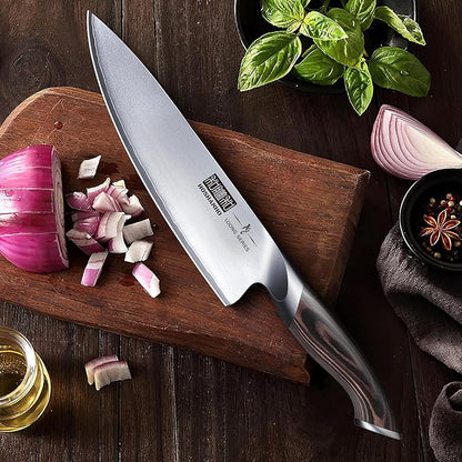 HOSHANHO 5 Pieces Knife Set, Japanese High Carbon Stainless Steel Kitchen Knife Sets, Professional Ultra Sharp Chef Knives Set with Ergonomic Pakkawood Handle