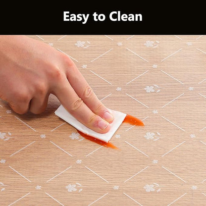 INNOLITES Kitchen Cabinet Shelf Liner, Non-Adhesive Refrigerator & Drawer Liner, Waterproof EVA with Floral, Easy to Clean & BPA-Free (White Daisy, 17.5" x 78.7")