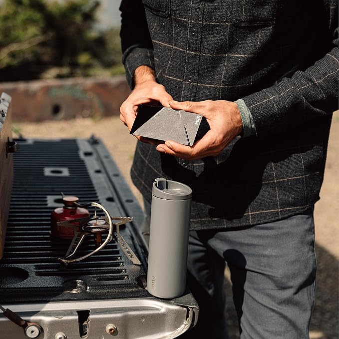 MiiR Flip Traveler 16oz | Double-Wall Vacuum Insulated with Flip Lid, BPA-Free Stainless Steel Construction, Insulated Tumbler for Hot or Cold Drinks