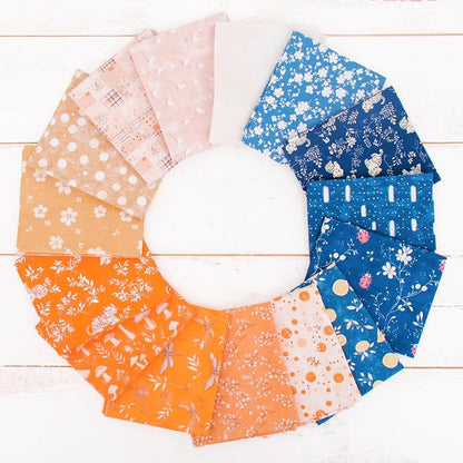 Threadart Exclusive 15 Fat Quarter Bundles - Coastal Sunset Vintage Prints 100% Cotton Fabric - Premium 100% Cotton Quilting Fabric - No Duplicates - Full Size Fat Quarters 18"x21" - Coastal Sunset