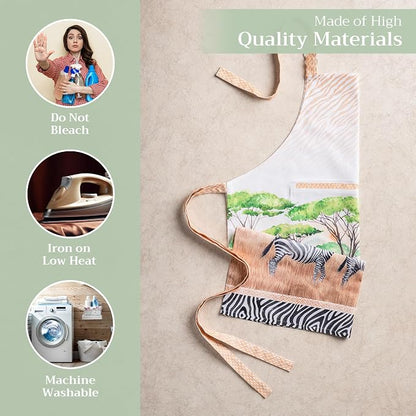 Maison d' Hermine 100% Cotton Apron for women with Pocket Kitchen Chef Apron for Men Cooking Spring Summer