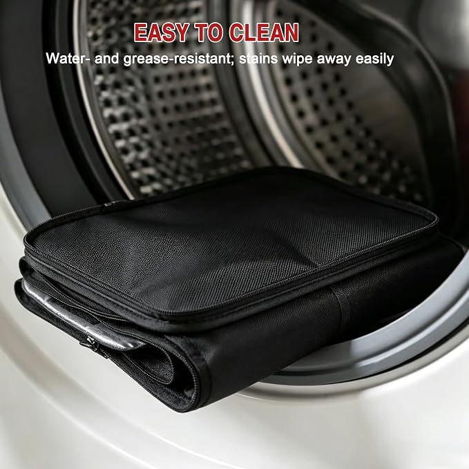 2026 Upgraded Stand Mixer Dust Cover with Appliance Sliders Base, Compatible with KitchenAid Tilt-Head 4.5-5 Quart Mixer, Waterproof Mixer Protector with Storage Pockets for Kitchen Aid Attachments
