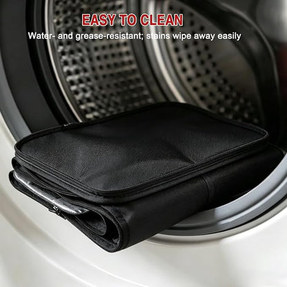 2026 Upgraded Stand Mixer Dust Cover with Appliance Sliders Base, Compatible with KitchenAid Tilt-Head 4.5-5 Quart Mixer, Waterproof Mixer Protector with Storage Pockets for Kitchen Aid Attachments