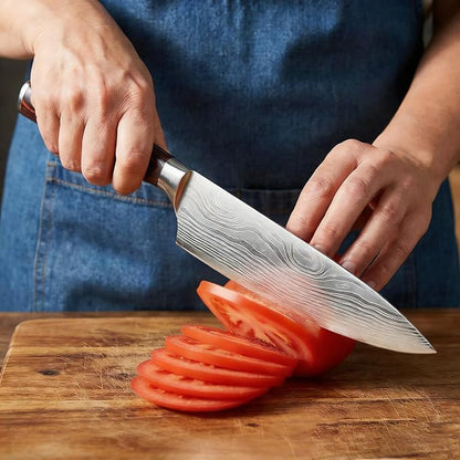 Chef Knife 8 inch,High Carbon Stainless Steel Kitchen Knife, Non-slip Ultra Sharp Cooking Knives with Ergonomic Handle and Gift Box, Kitchen Gadgets, Best Gifts for Family and Friends