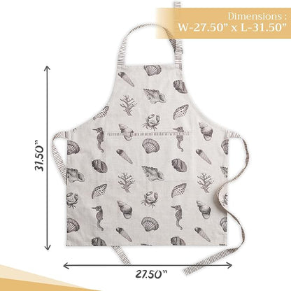 Maison d' Hermine 100% Cotton Apron for women with Pocket Kitchen Chef Apron for Men Cooking Spring Summer