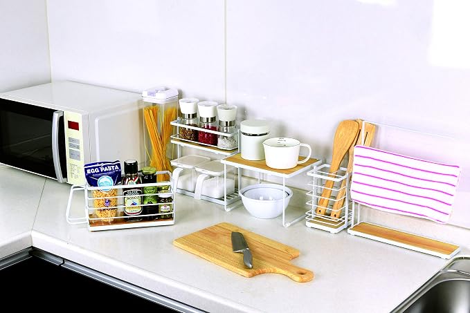 Pearl Metal HB-5085 Shelf, Slim, Natural, White