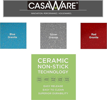 casaWare Toaster Oven 12 1/8 x 11-Inch (Exterior) 10-Inch (Interior) Baking Sheet with a 1.5-Inch Handle (Silver Granite)
