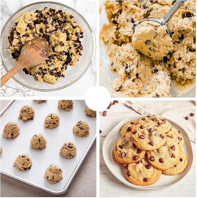 Ice Cream Scoop, 18/8 Stainless Steel Cookie Scoop, Cookie Scoops for Baking, 2.5Tbsp/42ml/1.4 oz Cookie Dough Scoop, Ice Cream Scooper with Trigger Release, Cookie Scooper for Baking(Mint Green)