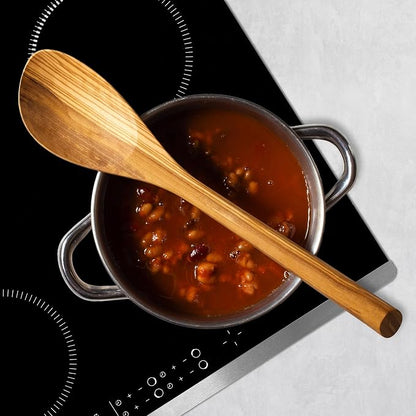 Rock & Branch Olive Wood Cooking Spoon, Wooden Mixing Spoon for Cooking, Safe for Nonstick Cookware, 13" Long