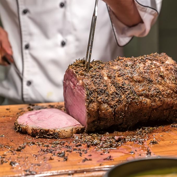 Ergo Chef Prodigy Series 2pc. Set 12-Inch Slicer - Brisket, Roast Carving Knife and Pro Series 8-Inch Meat Carving Fork