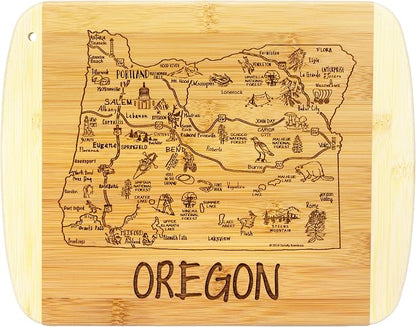 Totally Bamboo A Slice of Life Oregon State Serving and Cutting Board, 11" x 8.75"