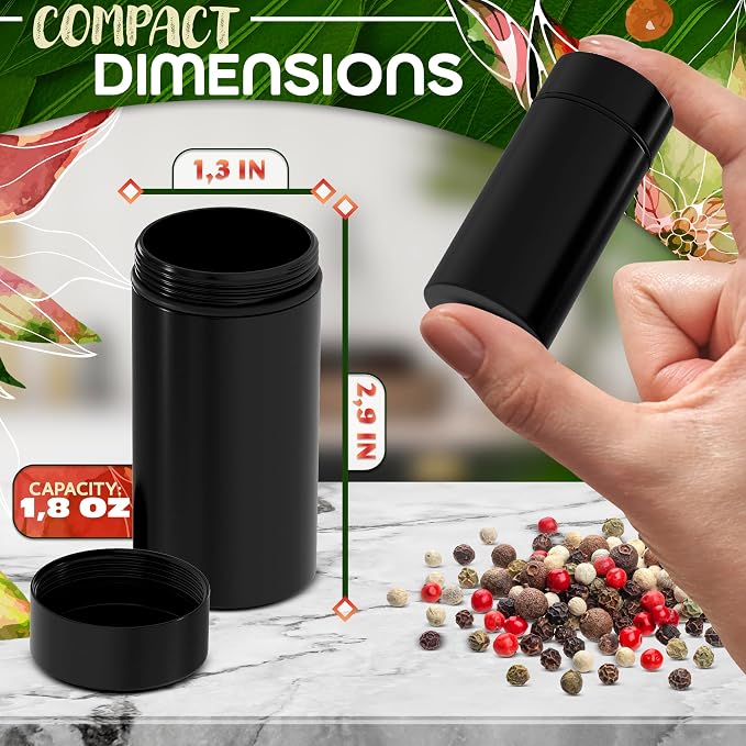VIKROM Smell Proof Spice Jar with Lid – Small Airtight Storage Container for Spices, Seasonings, and Kitchen Essentials, Leakproof Spice Jars for Home, Cooking, and Food Storage Needs