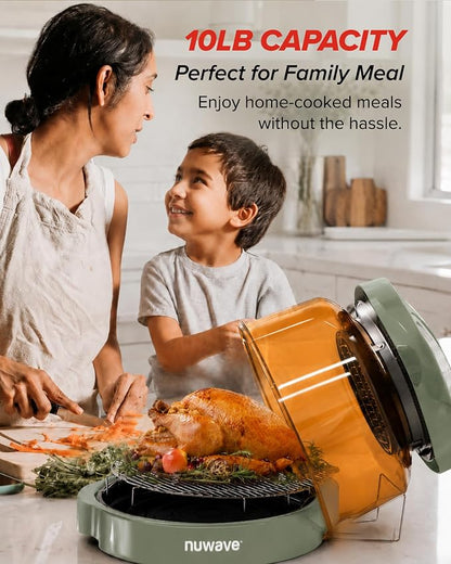 Nuwave Pro Plus 2 Air Fryer Oven, Infrared Countertop Convection, No Defrost No Preheat, Triple Combo Heating, 10-in-1 Multicooker, PFAS & BPA Free, 10LB Capacity, Dishwasher Safe Parts, 20660V03O