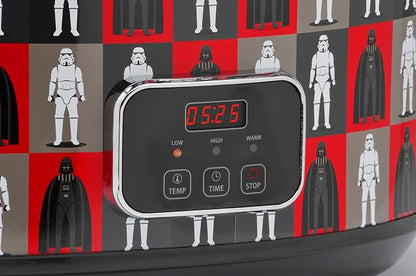 Star Wars 7-Quart Digital Slow Cooker with Sound from Select Brands - Programmable Cooking Time & Temperature - Automatic Keep Warm Setting - Dishwasher-Safe Stoneware Insert