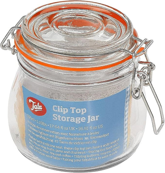 Tala 500ml Classic Lever Arm Storage Jar, Airtight Jar which is perfect for storing foods and preserving freshly made goods